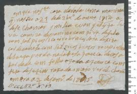 Sinal de Emília Evangelista, criança exposta n.º 19 de 1815