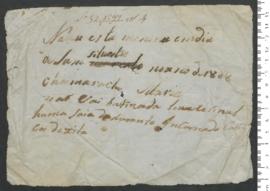 Sinal de Maria, criança exposta n.º 4 de 1809