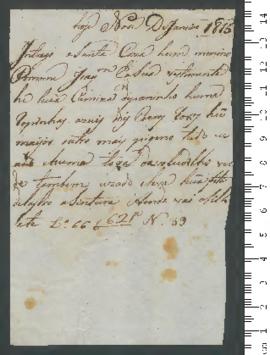 Sinal de Joaquim, criança exposta n.º 39 de 1815