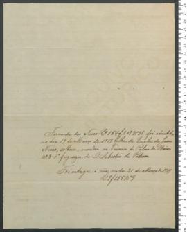 Processo de entrega de Fernanda das Neves, criança exposta, matriculada n.º 38 de 1919