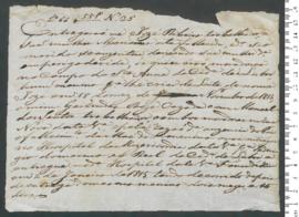 Sinal de José, criança exposta n.º 25 de 1815