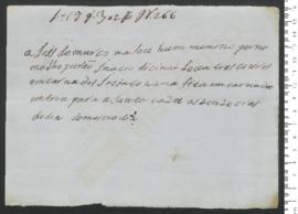 Sinal de Inácio, criança exposta n.º 266 de 1790