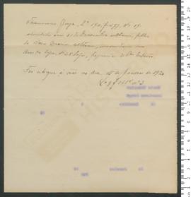 Processo de entrega de Francisco Jorge, criança exposta, matriculada n.º 17 de 1919