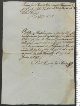 Sinal de Efigénia, criança exposta n.º 28 de 1809