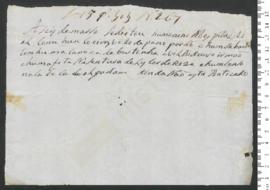 Sinal de [Clemente], criança exposta n.º 267 de 1790