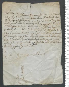 Sinal de Manuel, criança exposta n.º 2 de 1806