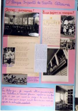 [Plano de pormenor de um placard expositivo sobre os direitos da criança]