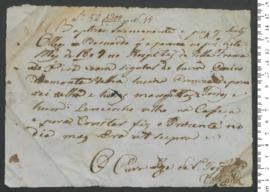 Sinal de Bernardo, criança exposta n.º 11 de 1809