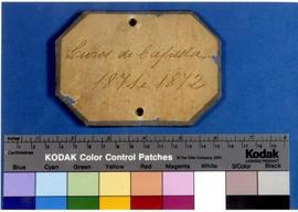 [Pormenor de uma etiqueta de identificação de um maço de documentação]