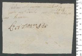 Sinal de Joana, criança exposta n.º 26 de 1813