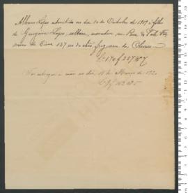 Processo de entrega de Albano Lopes, criança exposta, matriculada n.º 7 de 1919