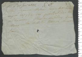 Sinal de Maria de Jesus, criança exposta n.º 5 de 1806