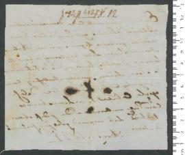 Sinal de Cipriana Antónia Moreira, criança exposta n.º 12 de 1829