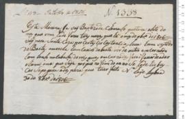 Sinal de Quitéria, criança exposta n.º 1338 de 1806