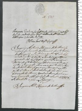 Sinal de Violante, criança exposta n.º 837 de 1798