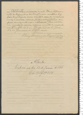 Sinal de Alberto, criança exposta n.º 4 de 1911
