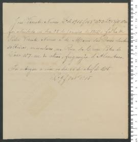 Processo de entrega de José Vicente Nunes, criança exposta n.º 13 de 1915