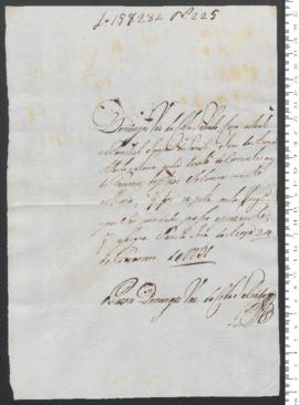 Sinal de Maria Joana, criança exposta n.º 225 de 1790