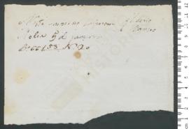 Sinal de Heliodoro Mâncio, criança exposta n.º 20 de 1815