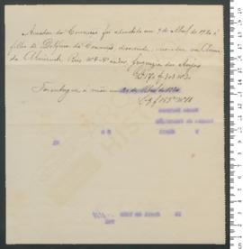 Processo de entrega de Amadeu da Conceição, criança exposta, matriculada n.º 30 de 1920