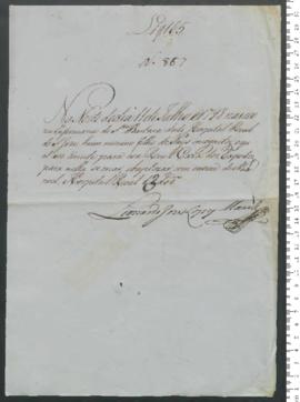 Sinal de Manuel, criança exposta n.º 867 de 1798