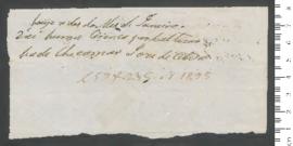 Sinal de José da Silva, criança exposta n.º 1895 de 1812