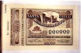 [Plano de um bilhete de lotaria de 20 de Outubro de 1947]