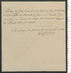 Processo de entrega de Lídia de Jesus, criança exposta, matriculada n.º 38 de 1920