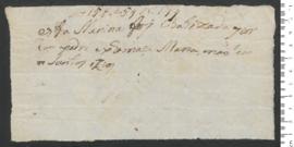 Sinal de Maria, criança exposta n.º 179 de 1790