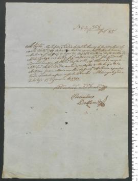 Sinal de António, criança exposta n.º 85 de 1810