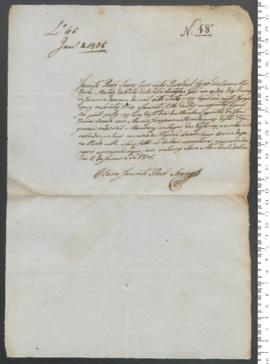 Sinal de Jacinta, criança exposta n.º 18 de 1806