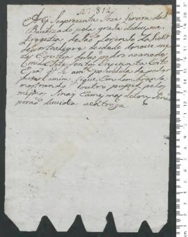 Sinal de José Ferreira da Silva, criança exposta n.º 812 de 1798