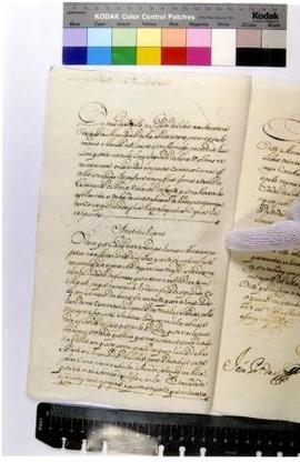 [Pormenor do fólio n.º 1 verso da certidão de uma verba do testamento de Violante do Canto]