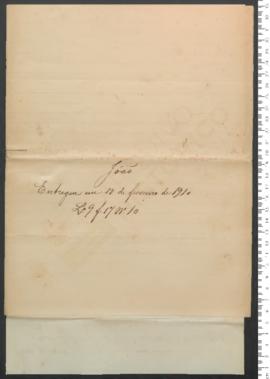 Processo de entrega de João, criança desamparada n.º 2 de 1910