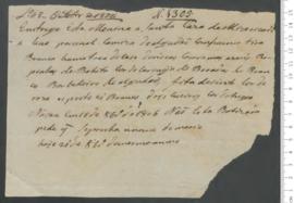 Sinal de Maria, criança exposta n.º 1305 de 1806