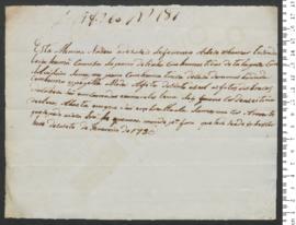 Sinal de Lucinda, criança exposta n.º 181 de 1790