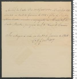 Processo de entrega de Aníbal da Costa, criança exposta n.º 20 de 1915