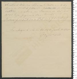 Processo de entrega de Amélia de Oliveira Silva, criança exposta n.º 50 de 1915