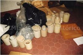 [Plano de um amontoado de sacos e caixas da antiga Farmácia Central]