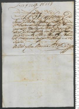 Sinal de José, criança exposta n.º 115 de 1790