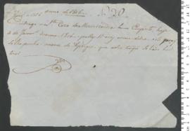 Sinal de Aprígio, criança exposta n.º 20 de 1806