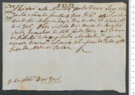 Sinal de Francisco José Ribeiro, criança exposta n.º 1352 de 1806