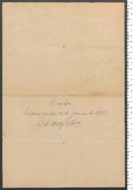 Sinal de Carlos, criança exposta n.º 9 de 1911