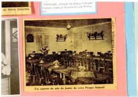 [Plano de pormenor de um placard expositivo sobre os direitos da criança]