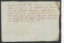 Sinal de Joaquim, criança exposta n.º 37 de 1809