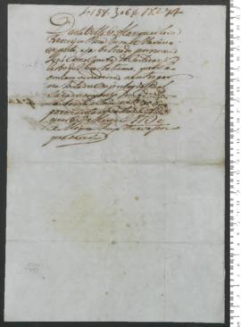 Sinal de João, criança exposta n.º 274 de 1790