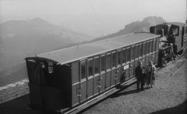 [Retrato de corpo inteiro do casal Ema e António Eusébio Benito Maçãs, próximo da fronteira entre...