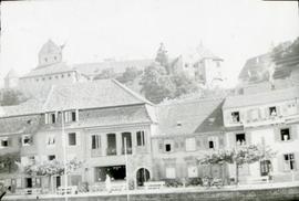 [Vista de edifícios da cidade de Lindau, na Alemanha]